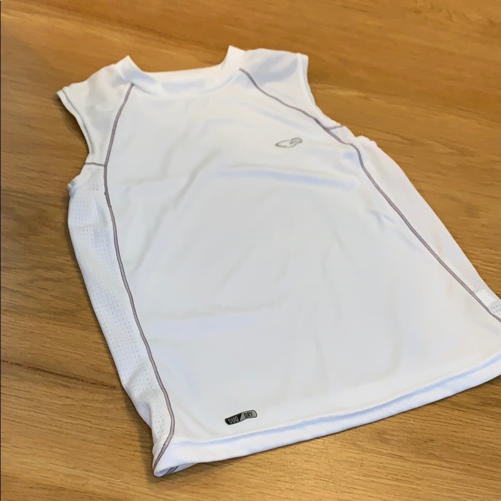 Champion White Tank Top ~🎾 Golf Shirt 
Size XS 9-12
